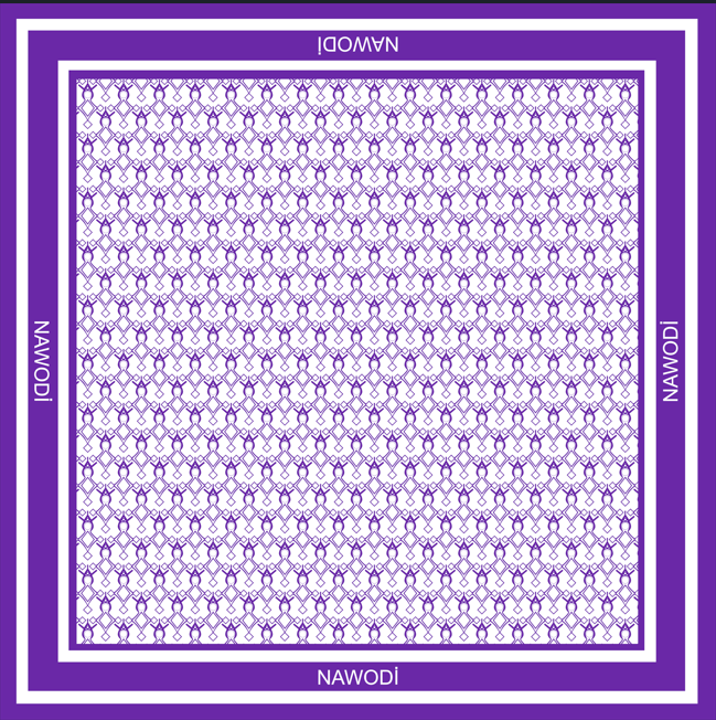 Foulard “Croix d’Agadez” 90 x 90 cm